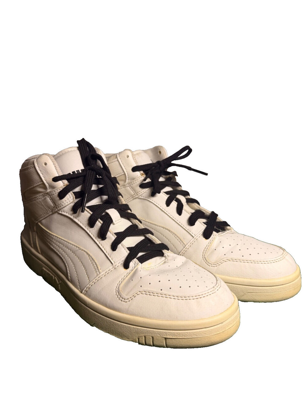 Puma Rebound Layup SL Men’s Size 9.5 White Sneakers- Used